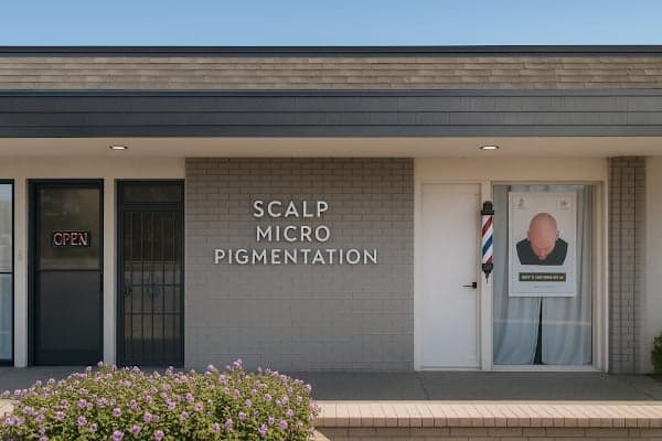 SMPCA scalp micropigmentation studio storefront, 15600 Washington Ave, San Lorenzo, CA